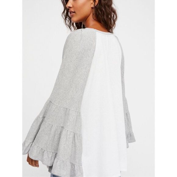 FREE PEOPLE No Crying in Baseball Tee with Bell Sleeves - Picture 2 of 7